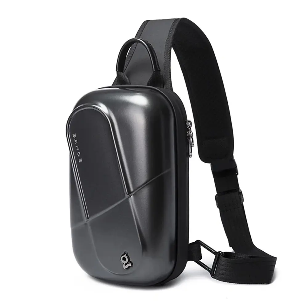 BANGE BG7353 Sling Ergonomic Cross body Bag Unisex – Color: Black – View 1
