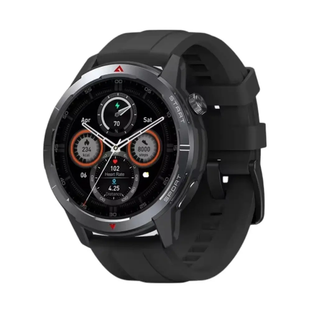 Zeblaze Stratos 3 Ultra HD AMOLED Smartwatch – Color: Black – View 1