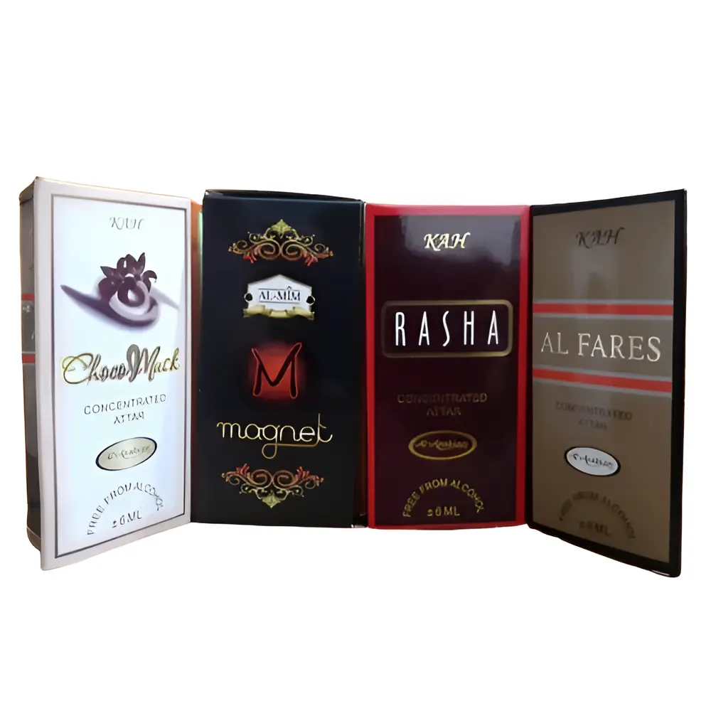 4 Pack Alcohol Free Roll On Halal Attar Combo – View 1