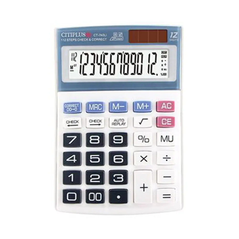 Citiplus CT-740LI Solar Powered Electronic Calculator  – View 1