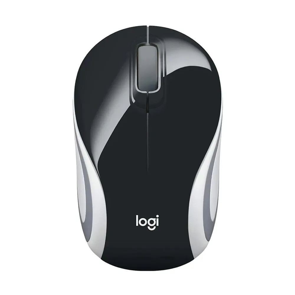 Logitech M187 Wireless MAC Support Extra-Small Mouse – Color: Black – View 1