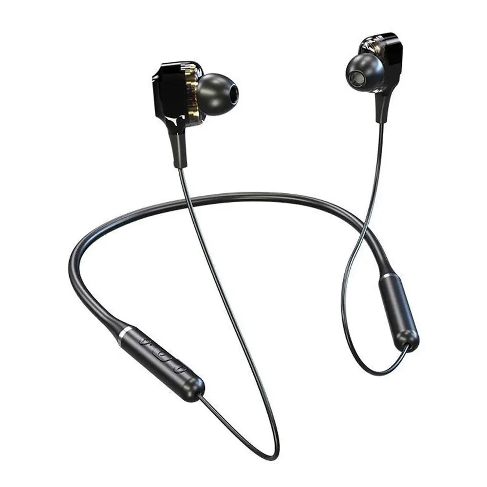 Lenovo XE66 Dual Driver Bluetooth Neckband Earphone Black – View 1