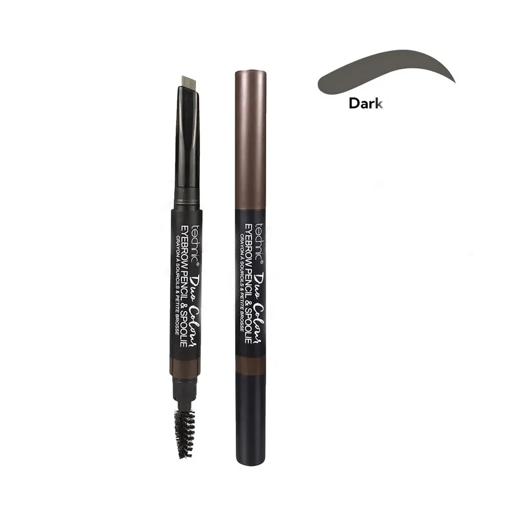 Technic Duo Colour SuitableEyebrow Pencil & Spoolie - Dark – View 1