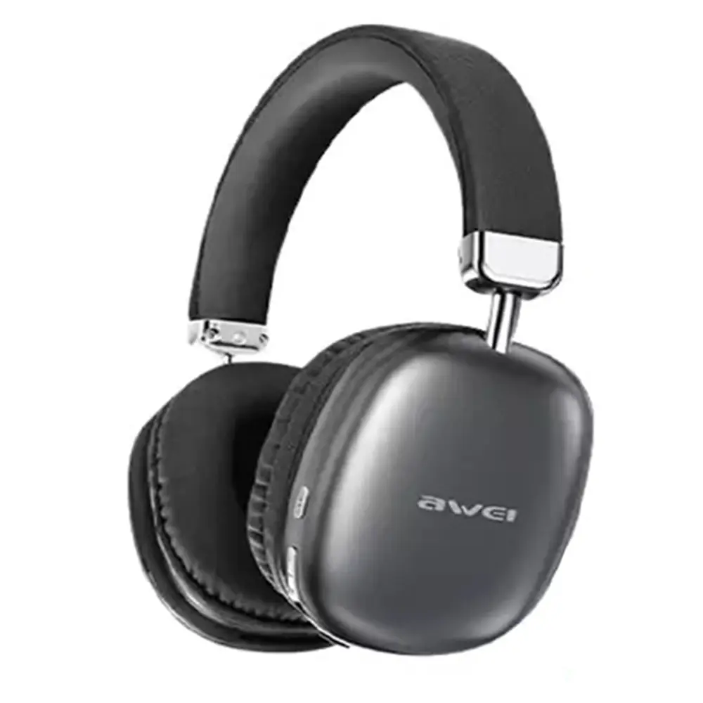 Awei AT8 Bluetooth Overhead Headphone With 40hour Music Playtime – Color: Black – View 1