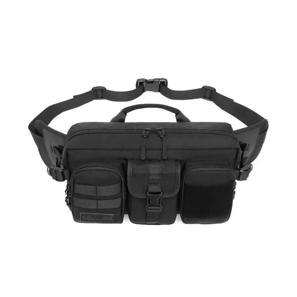 OZUKO 9449 Hard Shell Waterproof Waist Bag With USB Charging Port – View 1