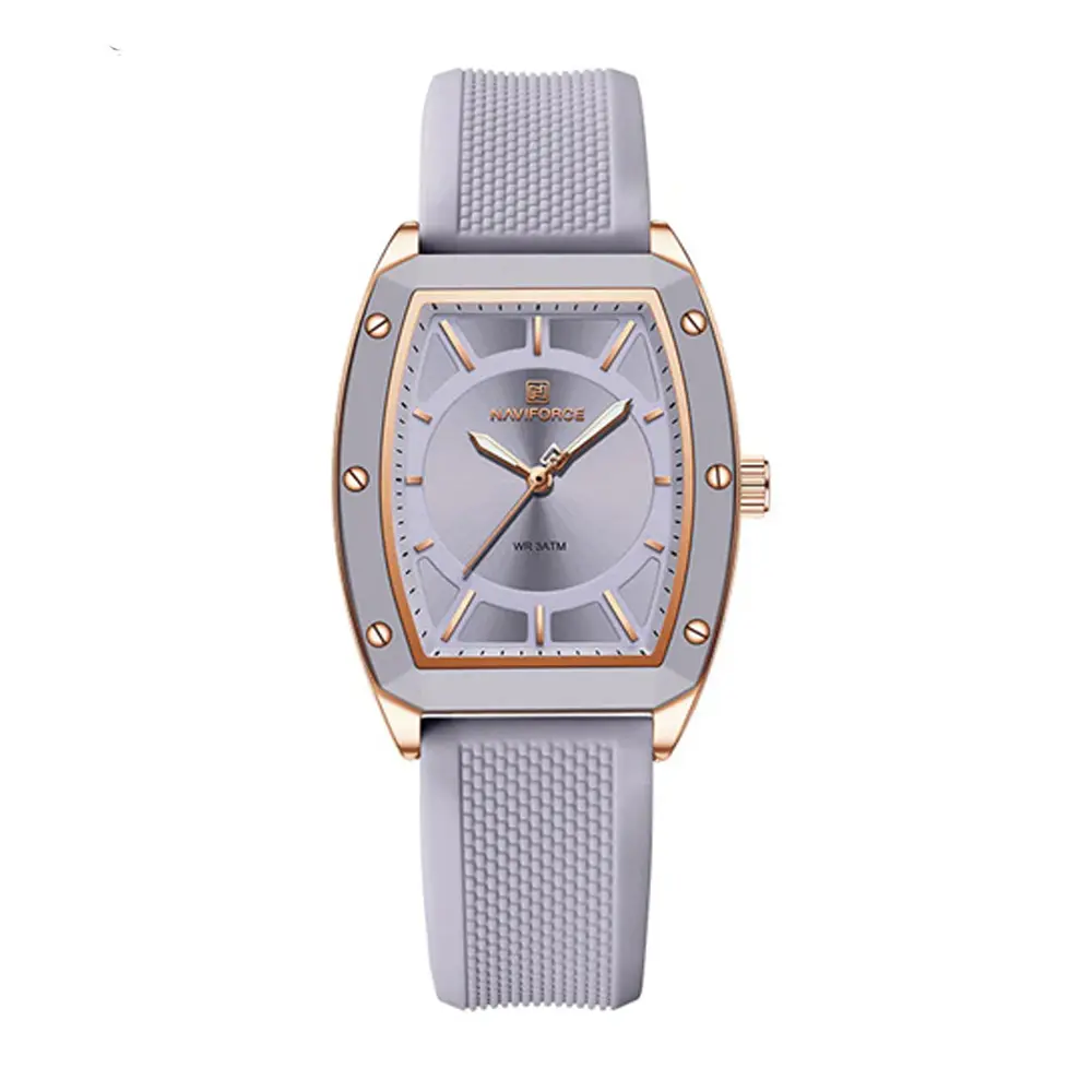 NAVIFORCE NF5049 Movement Fashion Barrel-Shaped Women’s Watch – Dial Color: Purple, Strap Color: Purple – View 1