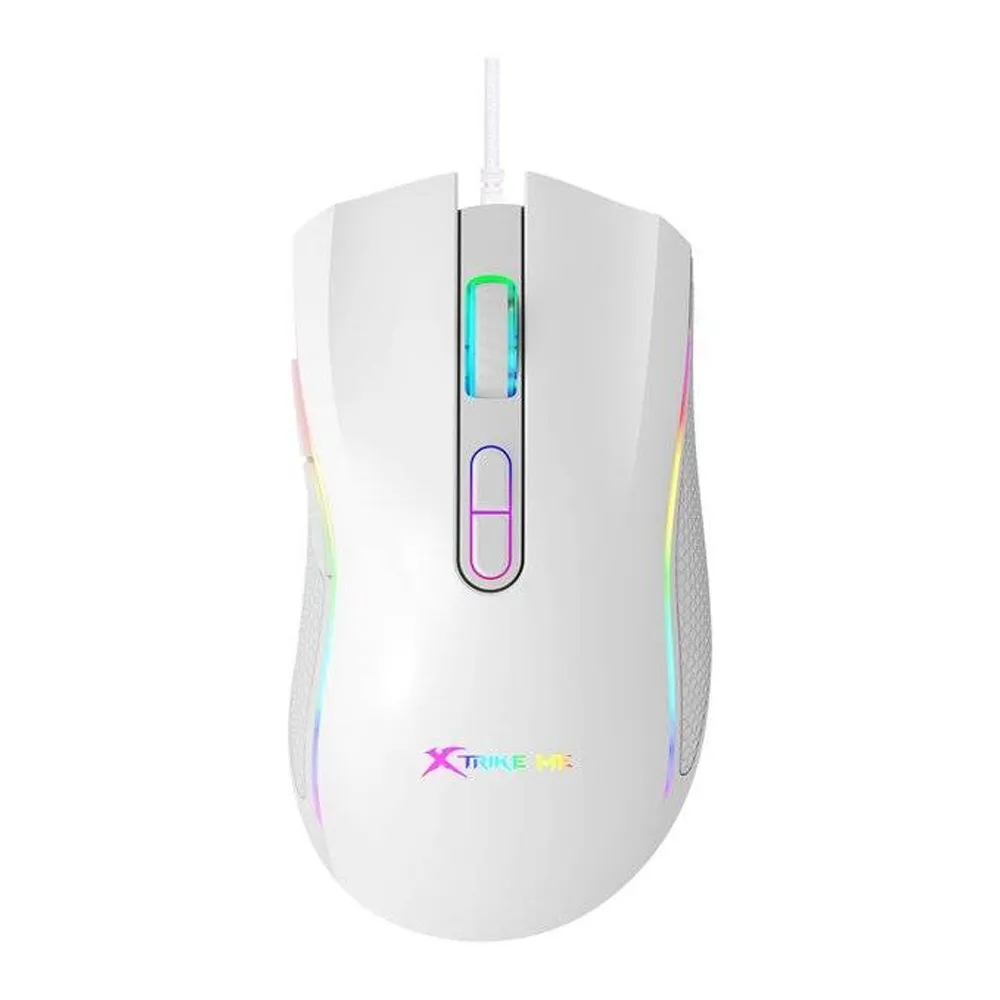 Xtrike Me GM-314 Wired RGB Gaming Mouse – Color: White – View 1