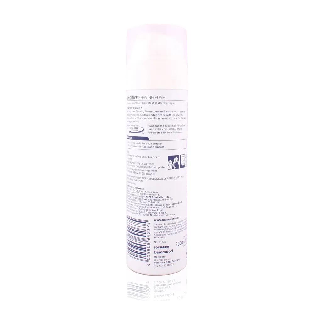 Nivea Men Deeply Cleanses Skin Shaving Foam Sensitive – View 1