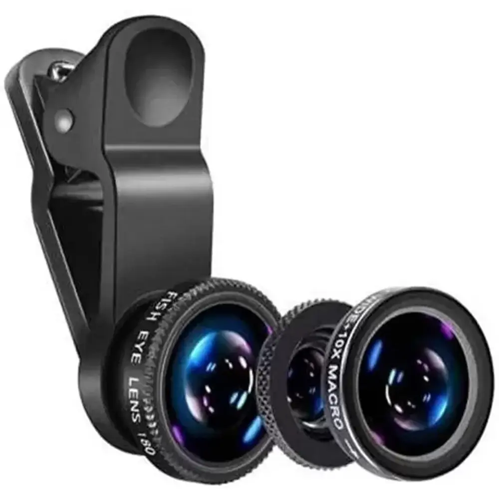 Mobcam 3 in 1 Macro Lens Mobile Camera Lens, Fish Eye, Wide Angle Mobile Phone Lens – View 1