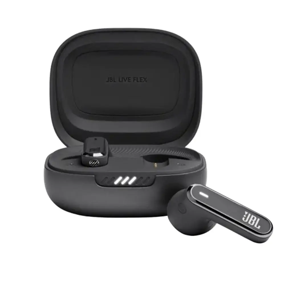JBL Live Flex ANC True Wireless Earbuds – Color: Black – View 1