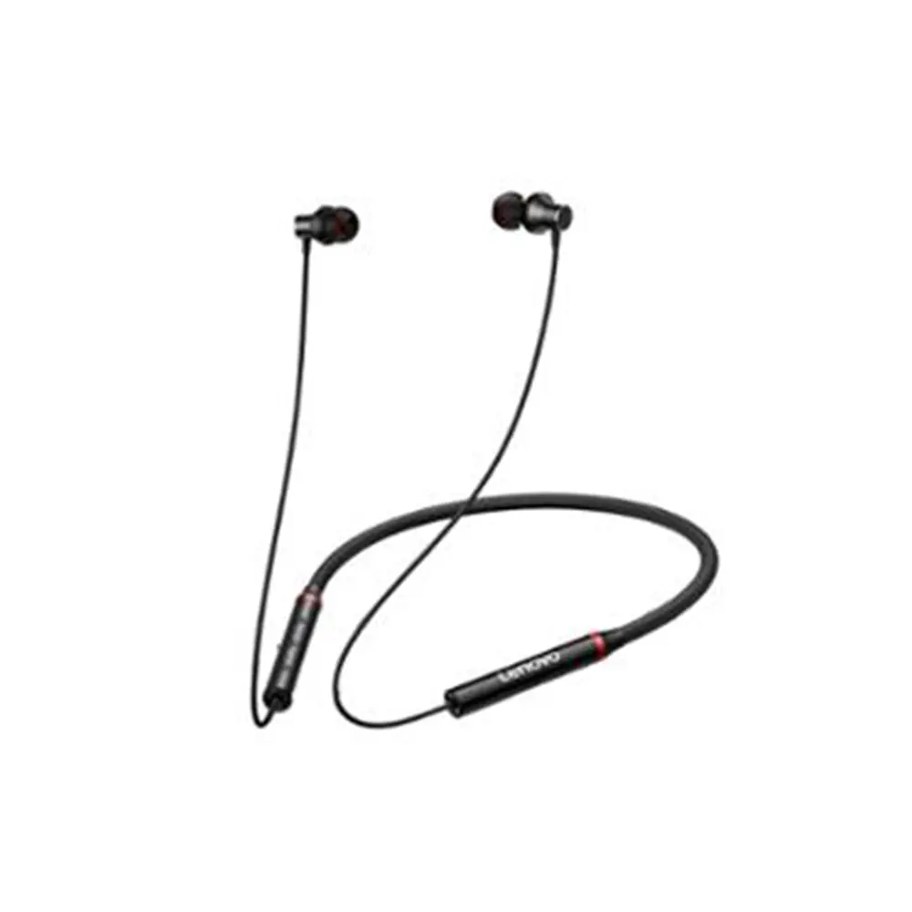 Lenovo HE05X Bluetooth Neckband Earphone Black Color – View 1