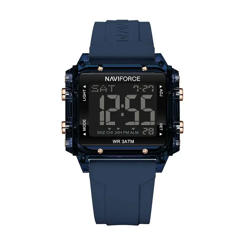 NAVIFORCE NF7101 Casual Sports Electronic Women's Watch  – Dial Color: Blue, Strap Color: Blue – View 1