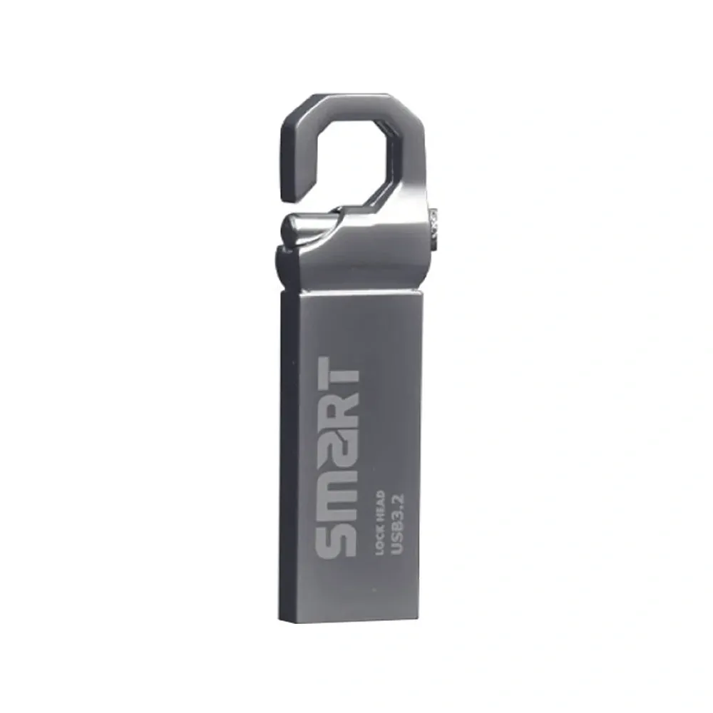 Smart Lock Head 64GB USB 3.2 Silver Metal Body Pen Drive – Storage Capacity: 64 GB – View 1