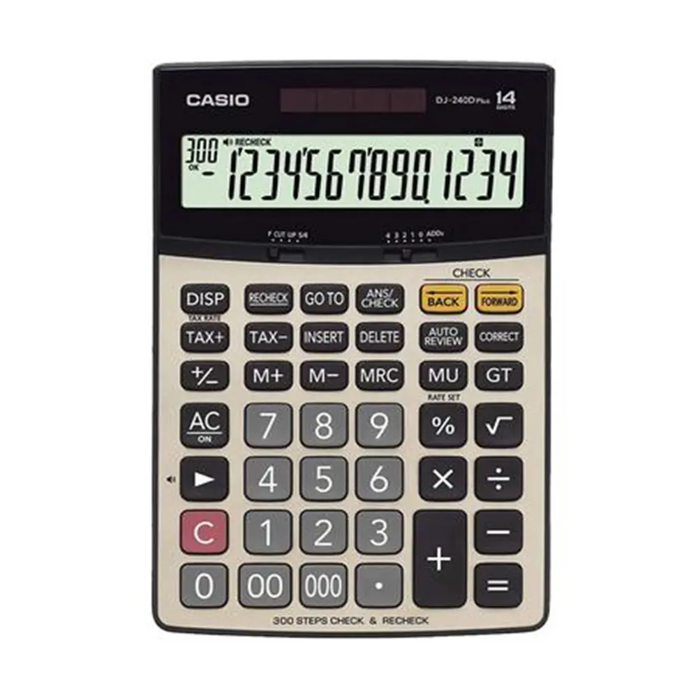 Casio DJ-240DPLUS Check and Recheck Desktop Calculator – View 1
