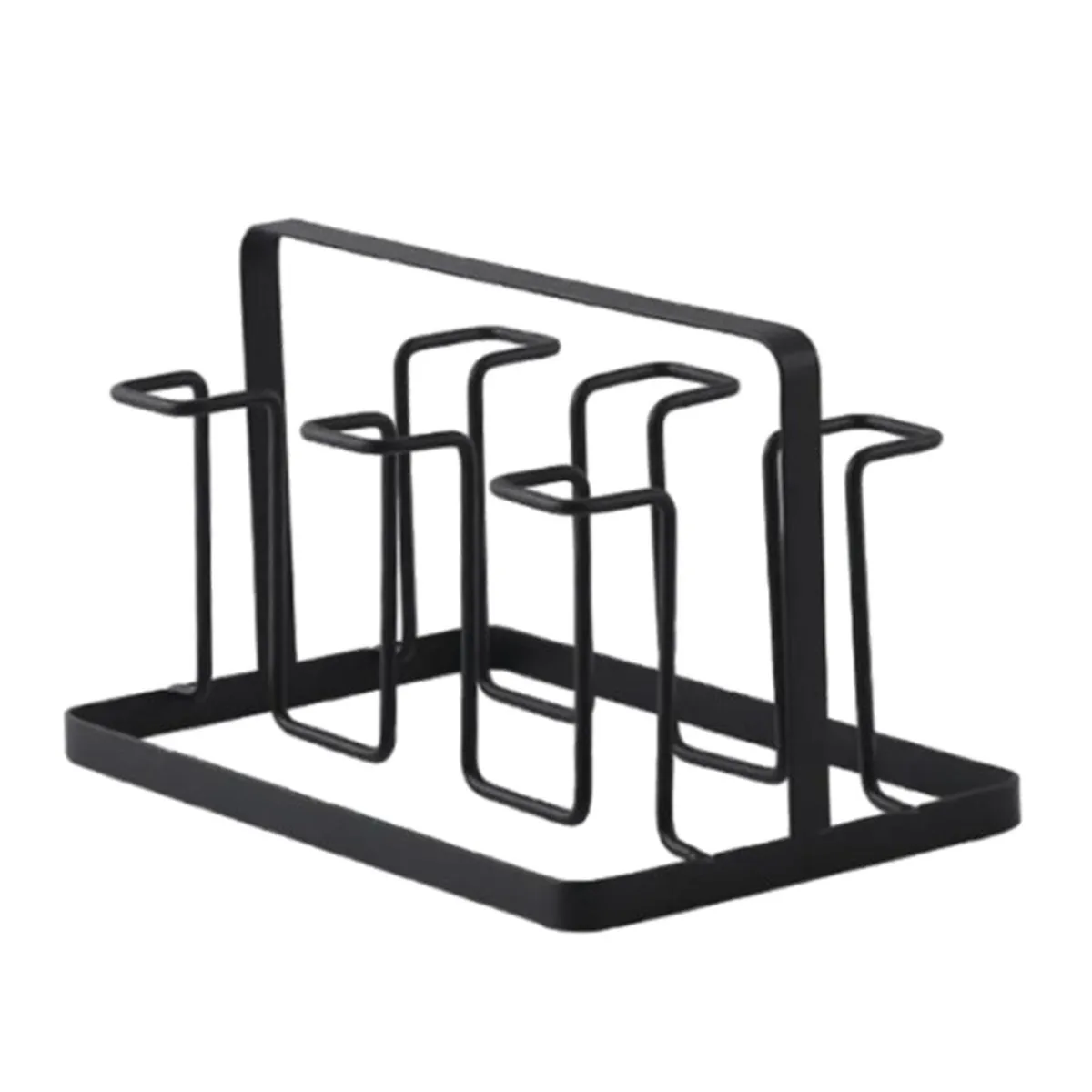 6-Tier Hanging Cup Rack Iron Drying Shelf Kitchen Drainer Storage Holder – View 1