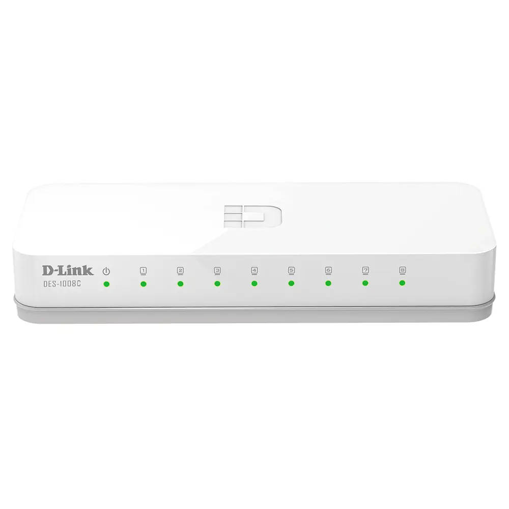 D-Link DGS-1008C 8-Port Gigabit Ethernet Network Switch – View 1