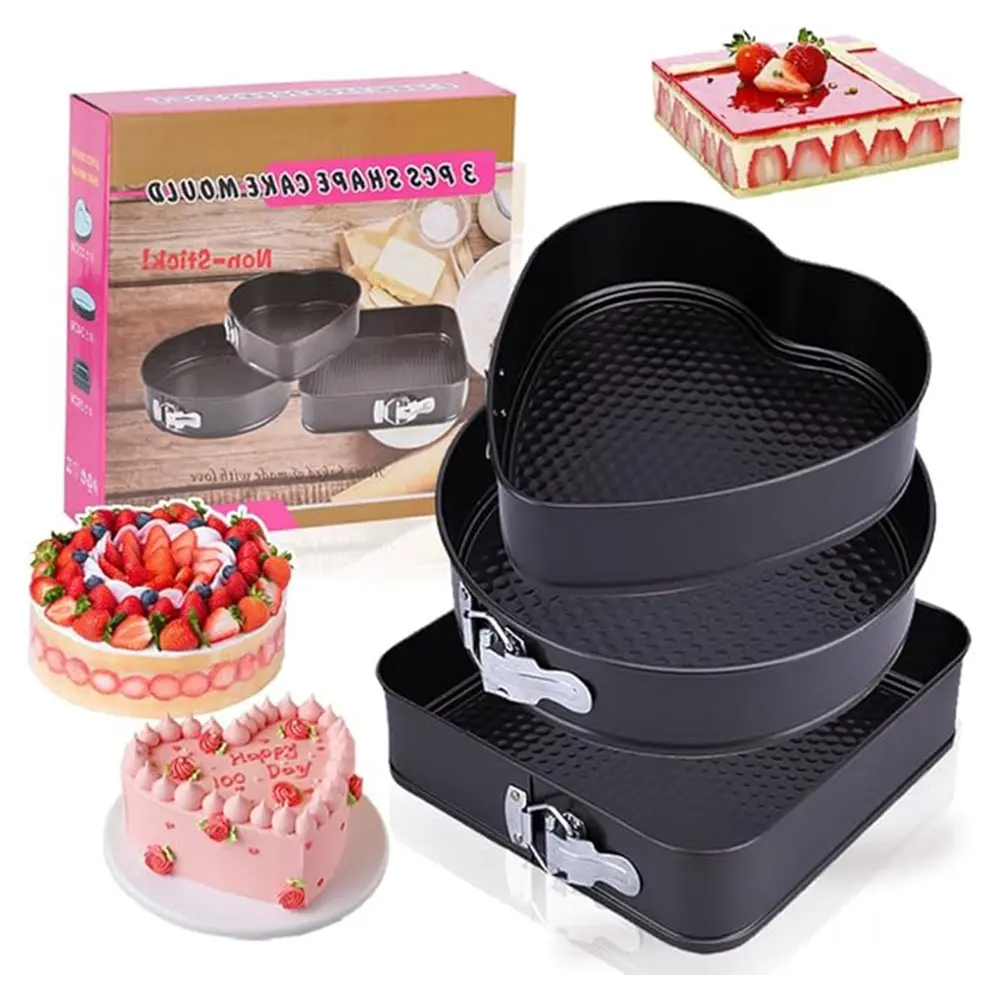 Non-stick Removable Bottom/Leak proof 3 pieces Cake Pan Maker – View 1