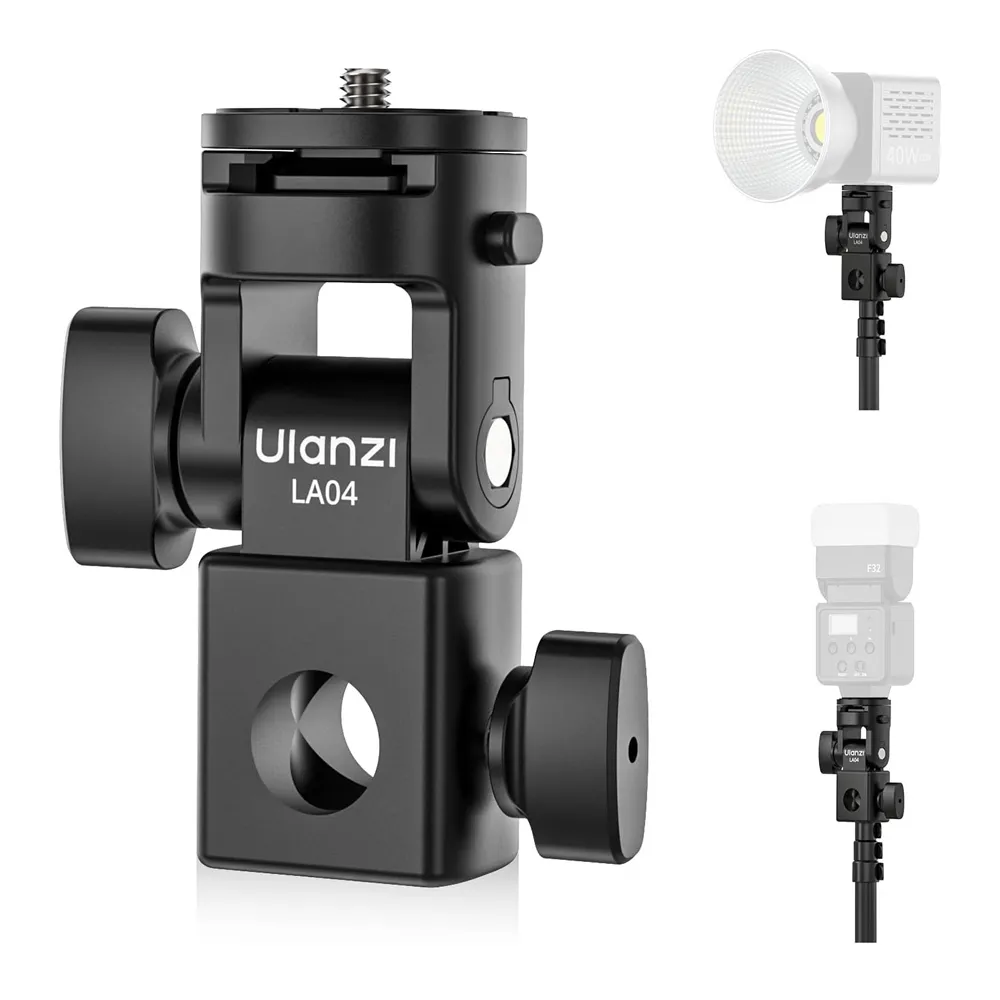 Ulanzi LA04 Universal Light Stand Adapter with 1/4" Cold Shoe Mount – View 1