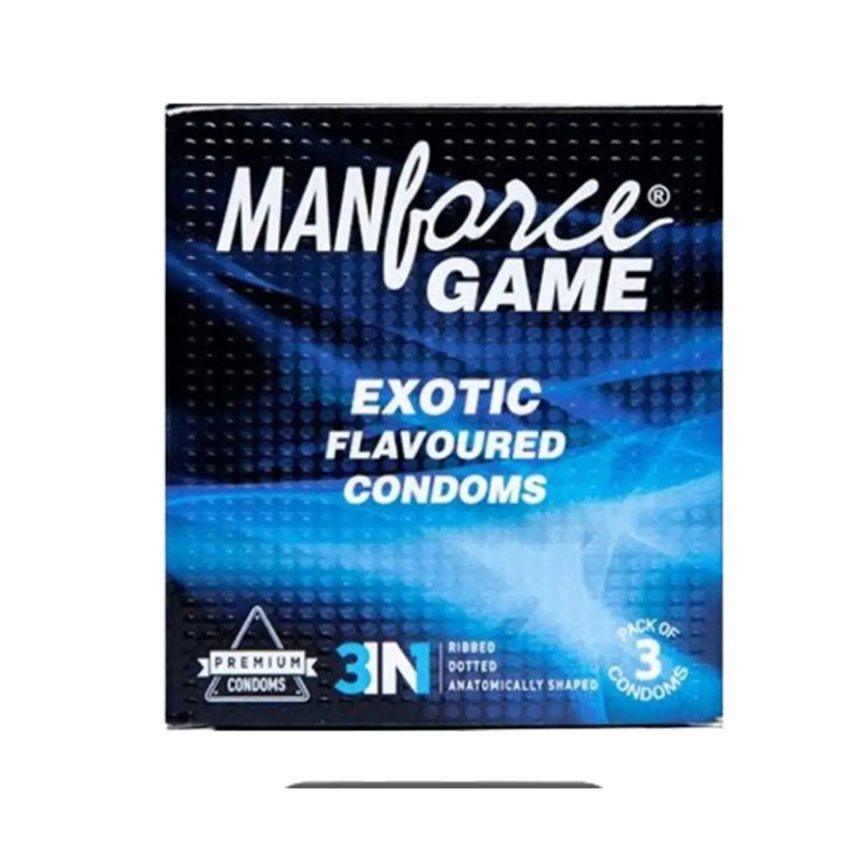 Manforce Game Exotic Flavored Condom 3pcs Pack – 3-in-1 Ribbed – View 1