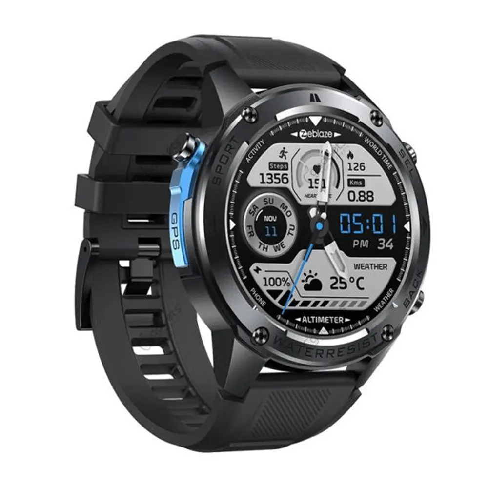 Zeblaze Stratos 2 Ultra Smartwatch AMOLED Display – Color: Black – View 1