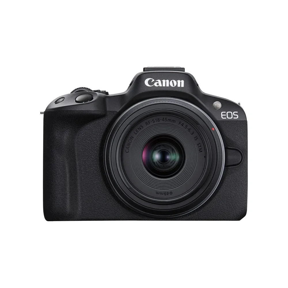 Canon EOS R50 with RF-S18-45mm F5-7.1 IS STM Lens Mirrorless Camera – View 1