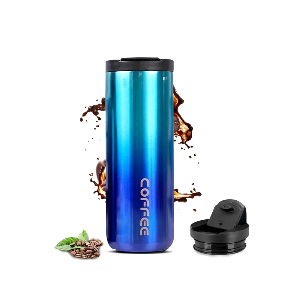 Double Wall Stainless Steel Insulated Thermal Vacuum Coffee Flask – View 1