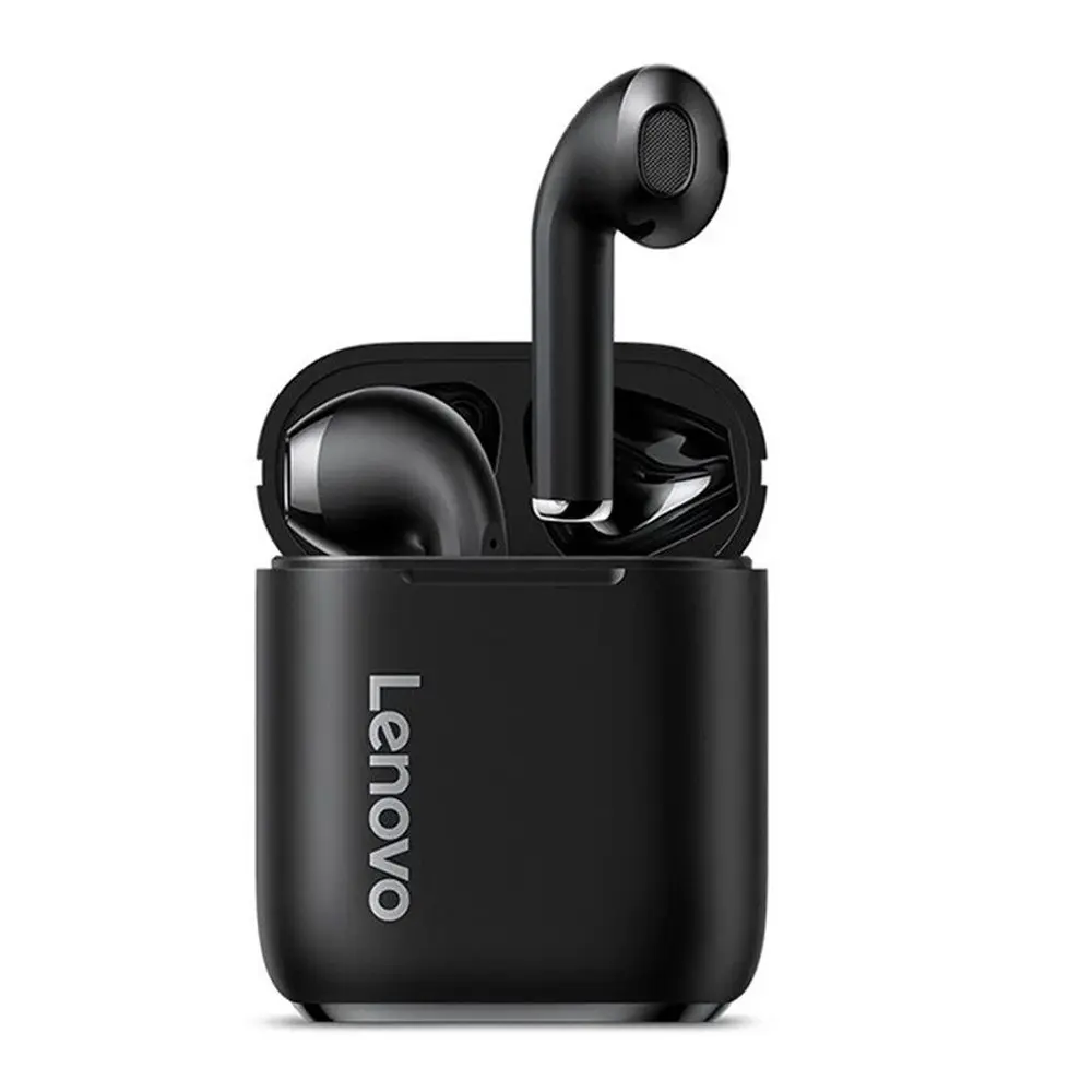 Lenovo LP2 TWS Wireless Bluetooth Earbuds – Color: Black – View 1