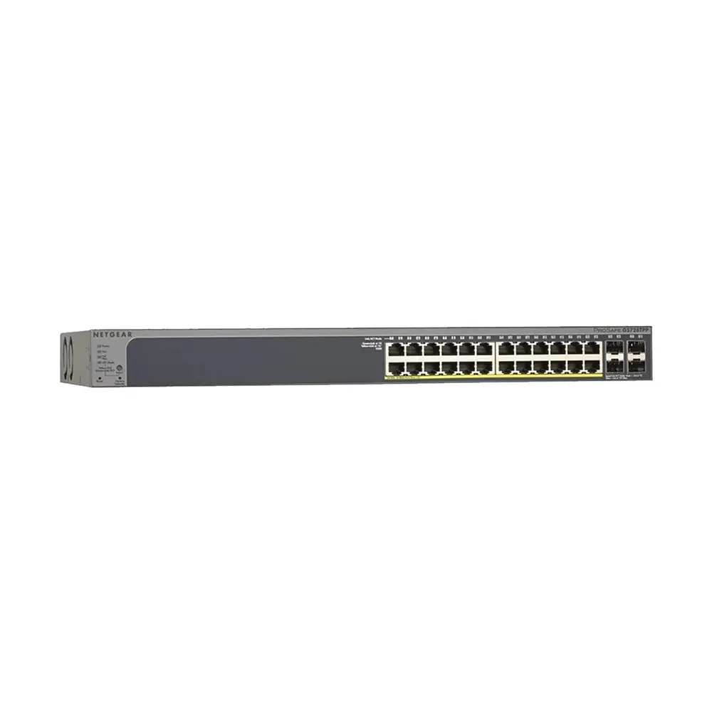 Netgear GS728TP 24 + 4 SFP Port Pro Safe Gigabit PoE Manage Switch – View 1