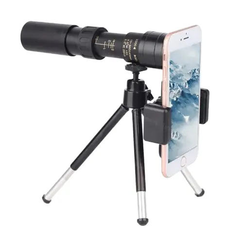 Monocular Telescope 300x40 High-Definition, BAK4 Prism, Phone Adapter, Waterproof for Travel & Bird Watching – View 1