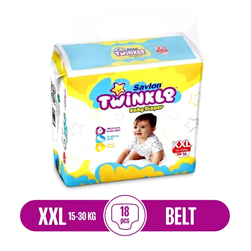 Savlon Twinkle Belt System For Secure Fit Baby Diaper – Quantity: 18 pcs – View 1
