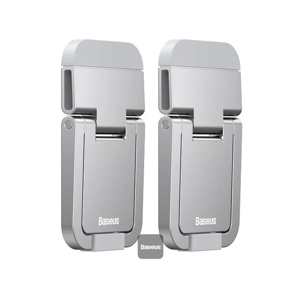 Baseus Slim Laptop Kickstand 2pcs Premium Metal Folding Portable Laptop Stand – Color: Silver – View 1