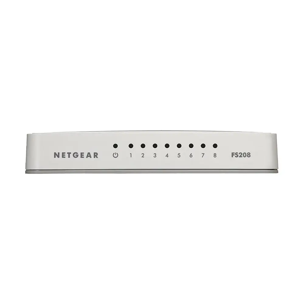 Netgear FS208 8 Port Fast Ethernet Unmanaged Switch – View 1