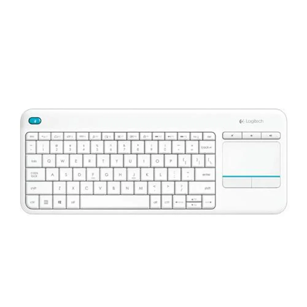 Logitech K400 Plus Wireless Keyboard – Color: White – View 1
