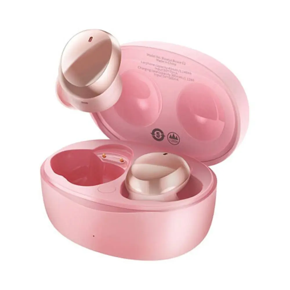 Baseus E2 True Wireless TWS Earbuds – Color: Pink – View 1