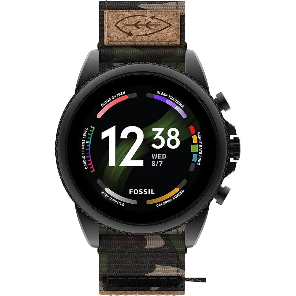 Fossil FTW4063V Gen 6 Green Camo Men’s Smart Watch – View 1