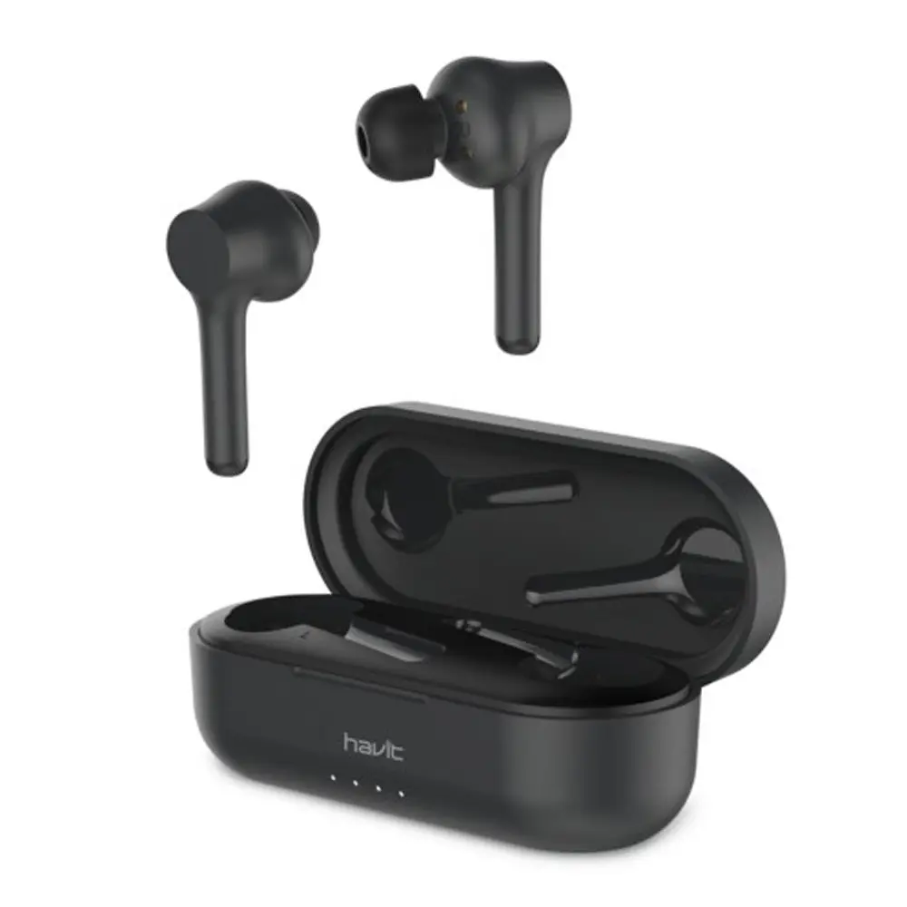 Havit i92 TWS Bluetooth Wireless Sports Earbuds – Color: Black – View 1