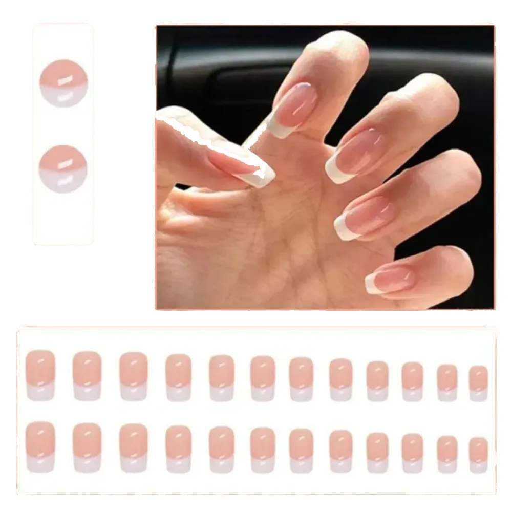 False Nail 24pcs Set With Sticker Glue Artificial Nails – View 1