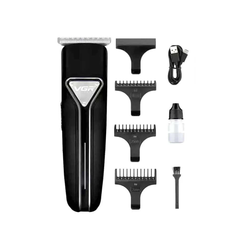 VGR V-008 Professional Rechargeable Hair Trimmer – Color: Black – View 1