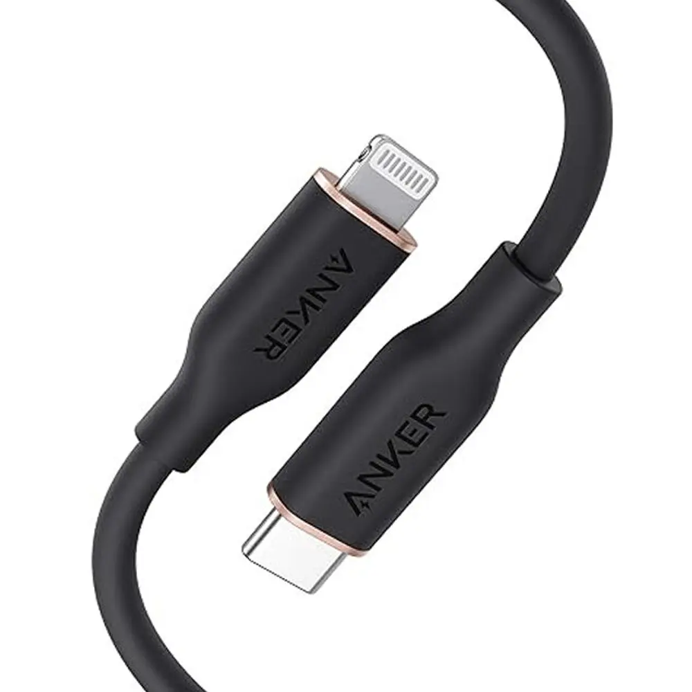 Anker PowerLine III Flow 3ft USB-C to Lightning Cable Midnight Black – View 1