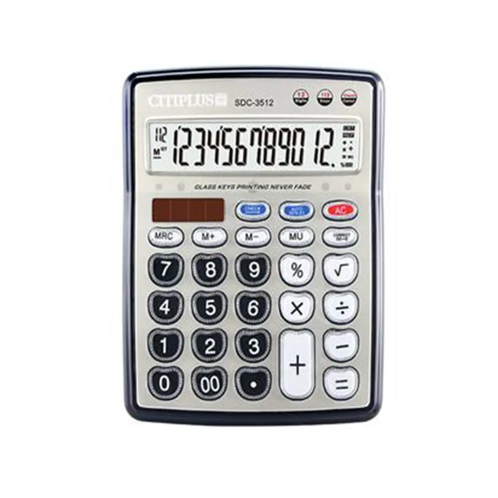 Citiplus SDC-3512 Glass Key Series Electronic Calculator – View 1