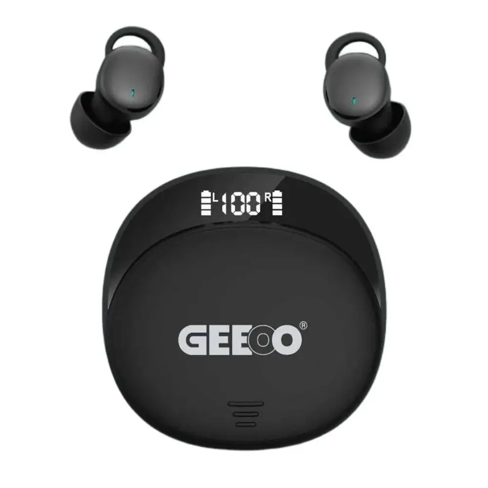 Geeoo T5 TWS Touch Control Mini Earbuds – Color: Black – View 1