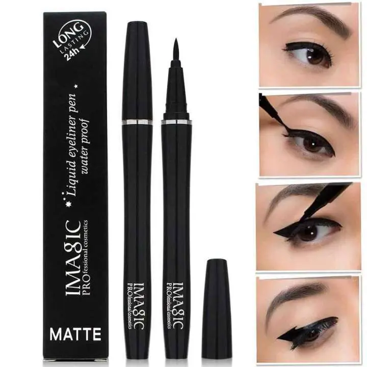 Miss Rose Waterproof 2 in 1 Stamp Eyeliner –  Black – View 1