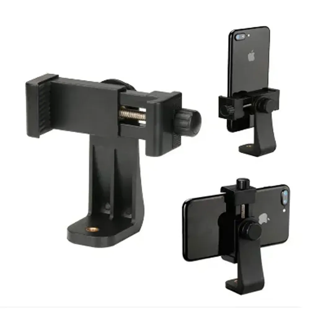 Tripod Mount Phone Clip Vertical Bracket 360 Degree Rotating – View 1