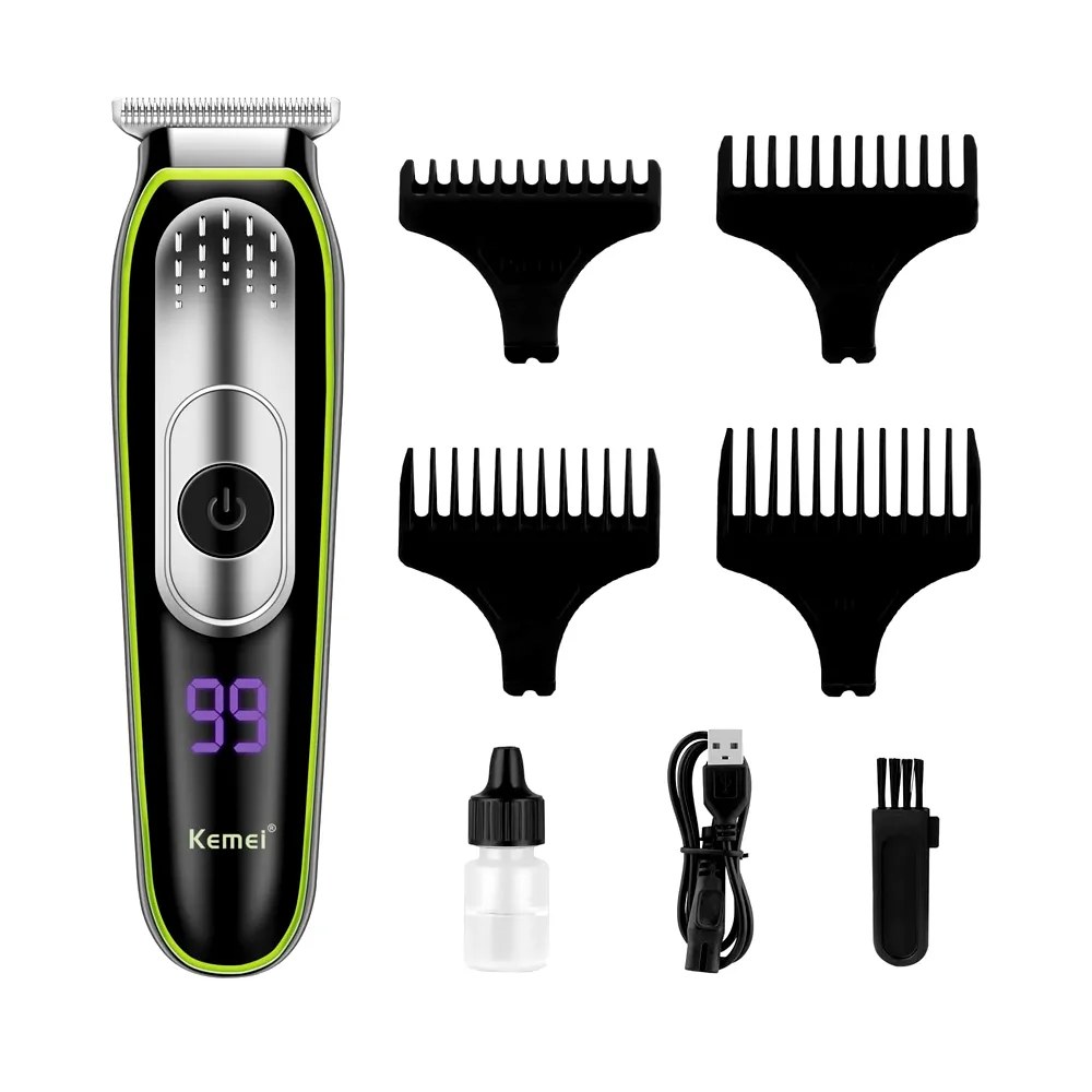 Kemei KM-1257 Professional USB Rechargeable Hair Clipper Trimmer – View 1