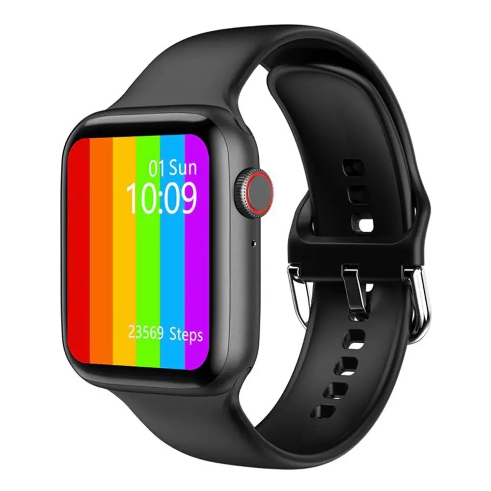 Microwear W26 Plus IP68 Waterproof Smartwatch – Color: Black – View 1