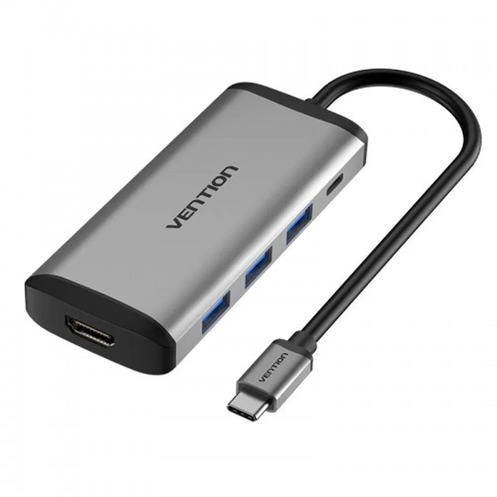 Vention CNBHB Type-C to HDMI to USB3.0 PD Hub Converter – View 1
