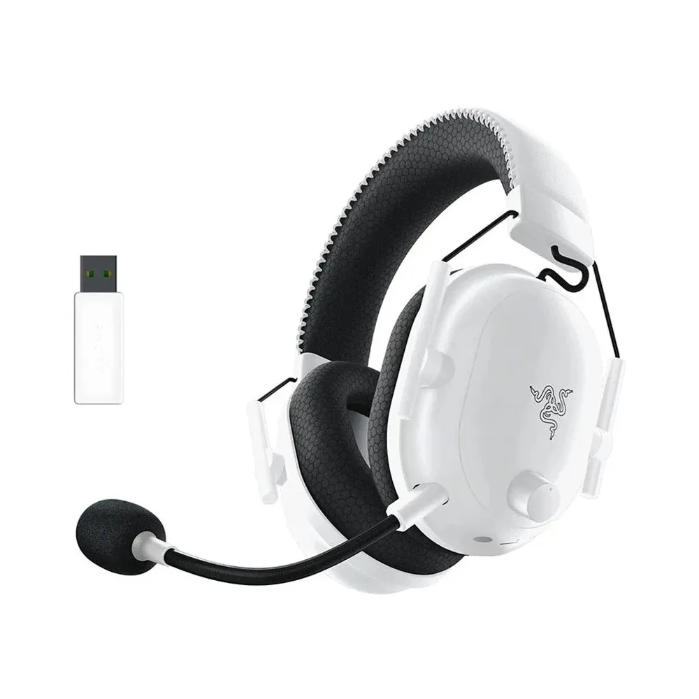 Razer BlackShark V2+ USB SOUND CARD Wired Esports Gaming Headset – Color: White – View 1