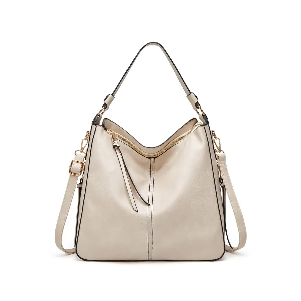 European Retro Shoulder Crossbody Shoulder Bag – Color: White – View 1