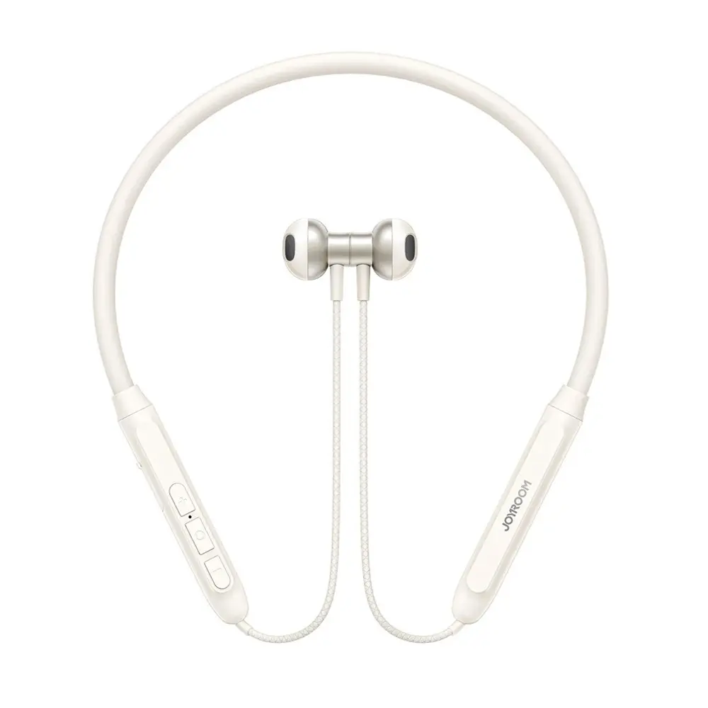 Joyroom JR-D8 Wireless Neckband Headphones – Color: White – View 1