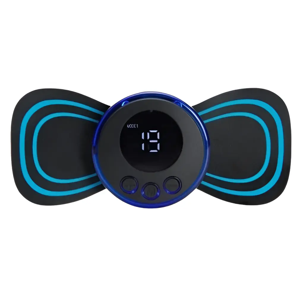 Portable EMS Mini Butterfly Electric Neck Massager Patch – View 1